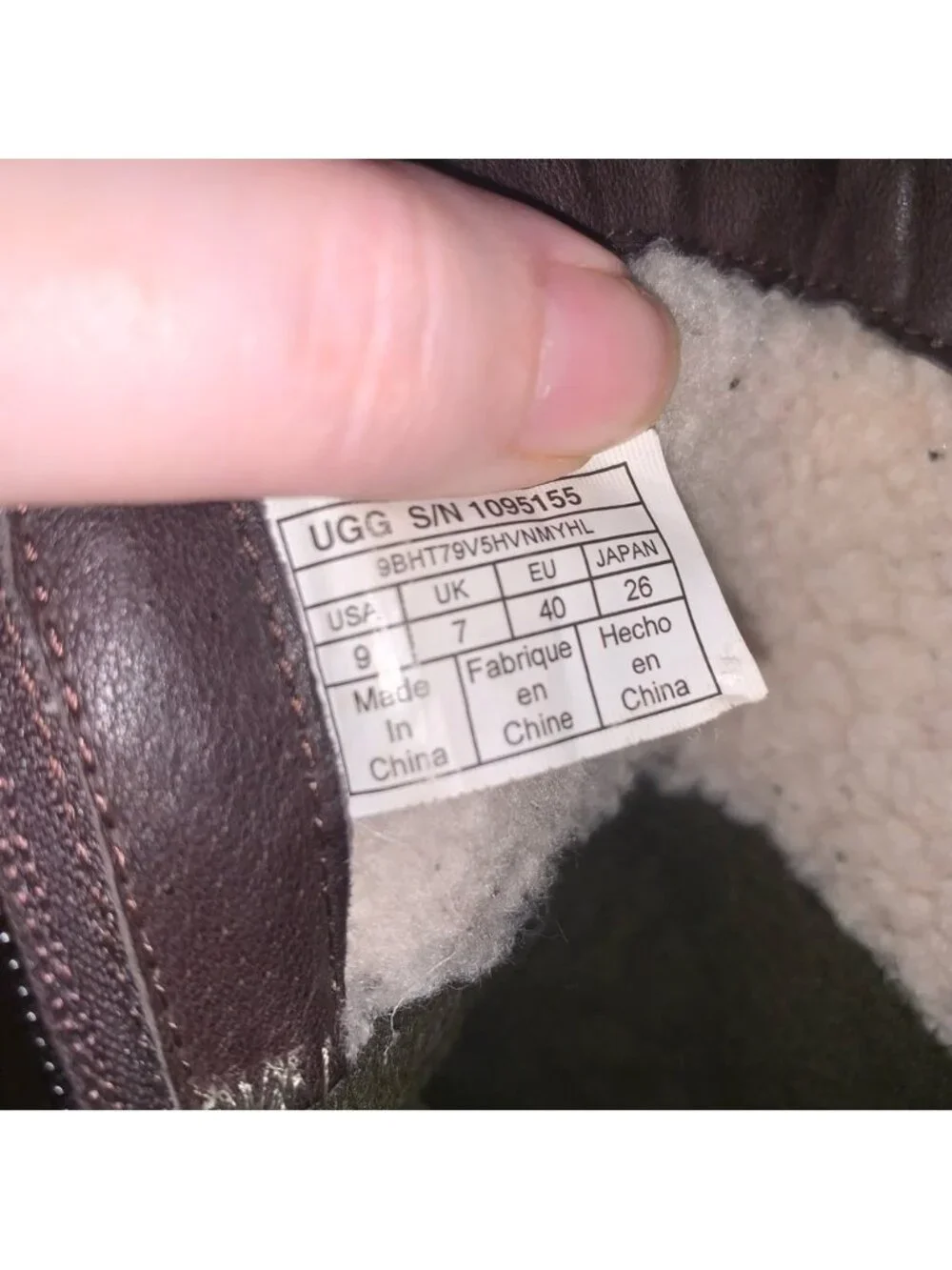 Ugg Lorna Winter Boots Brown Leather Suede 9